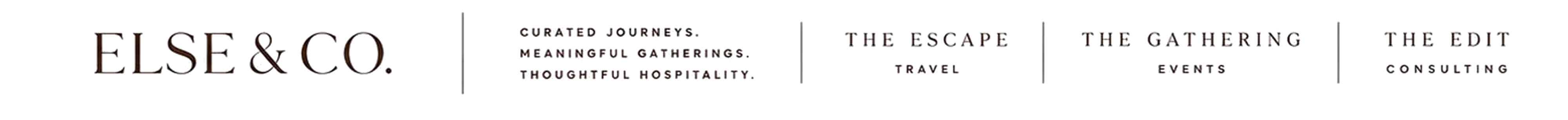 ELSE & CO. Curated journeys, meaningful gatherings and thoughtful hospitality.